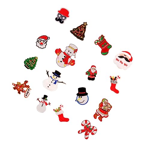 Veemoon 16er Set Weihnachts Patches – Gestickte Bügelbilder Mit Schneemann - Santa Claus - Und Weihnachtsbaum Für Jeans Jacken Und Taschen – Dekorative Aufnäher Für Die Festliche Veemoon 16er Set Weihnachts Patches – Gestickte Bügelbilder Mit Schneemann - Santa Claus - Und Weihnachtsbaum Für Jeans Jacken Und Taschen – Dekorative Aufnäher Für Die Festliche von Veemoon