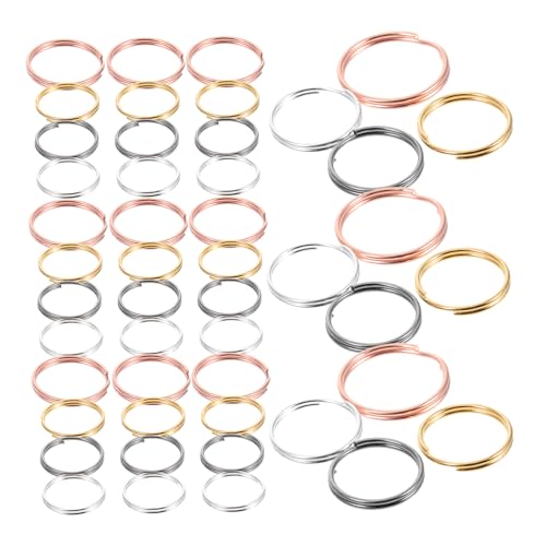 Veemoon 170 Stück Schlüsselringe und Split Ringe Silber Gold und Gold für DIY Projekte Schlüsselorganisation und Bastelarbeiten Robuste Materialien Einfache Handhabung Schnelle von Veemoon