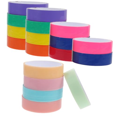 Veemoon 18 Rollen Bunte Klebebänder Selbstklebendes Ball Tape zum Basteln Stressabbau DIY Klebeband aus Hochwertigem Kunststoff Sicher und Langlebig von Veemoon