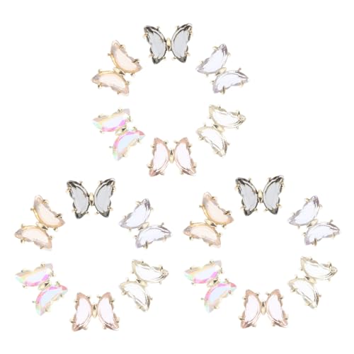Veemoon 18 Stück Teiliges Schmetterling Nail Art Dreidimensionale DIY Nagelverzierung in Sechs Farben Einfach Anzubringen Langlebige Maniküre Accessoires für Zuhause Profi Nagelsalon Veemoon 18 Stück Teiliges Schmetterling Nail Art Dreidimensionale DIY Nagelverzierung in Sechs Farben Einfach Anzubringen Langlebige Maniküre Accessoires für Zuhause Profi Nagelsalon von Veemoon