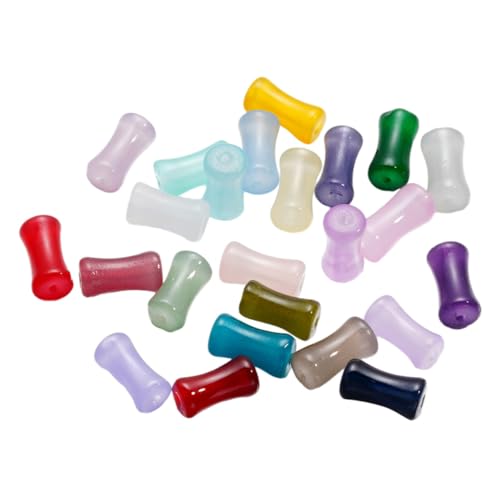 Veemoon 180 Stück Glasröhrchen Perlen Lose DIY Schmuckperlen für Armband Ohrring Halskette Basteln Zubehör Kit Farbenfrohe Glasperlen für Schmuckdesign von Veemoon