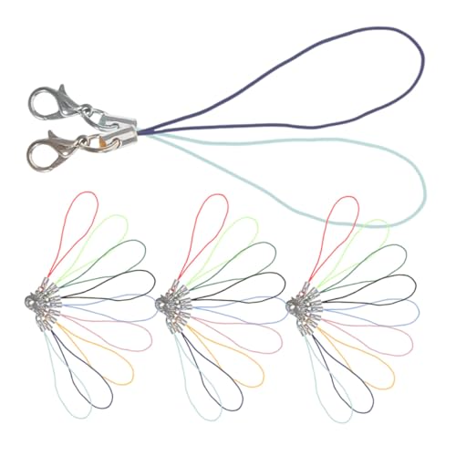 Veemoon 180 Stück Teiliges Bunte Lobster-karabiner-Handyanhänger Straps für DIY Schmuck Schlüsselanhänger Handyhüllen Anhänger Vielseitig Einsetzbar Reiseaccessoire von Veemoon