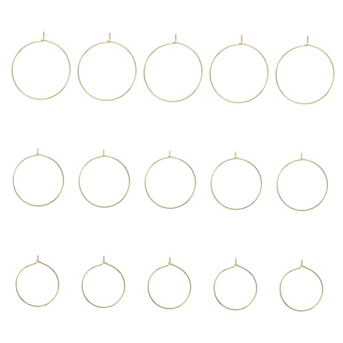 Veemoon 180 Stück Teiliges Ohrring Ring Vergoldet DIY Schmuckzubehör Ohrhaken Schmuckherstellung Wein Glas Charm Ringe für Personalisierte Ohrschmuckgestaltung von Veemoon