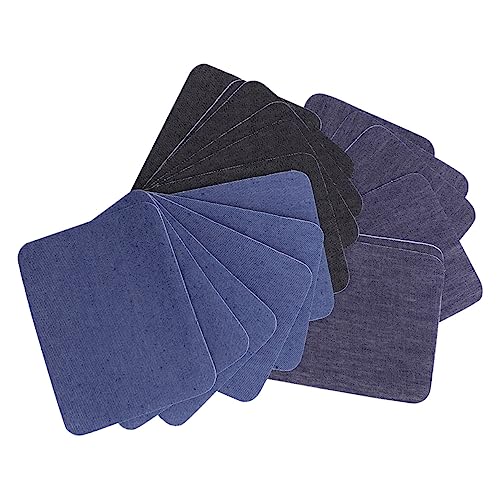 Veemoon 18Stücke Ellenbogen und Knie Patches Quadratische Denim Bügeleisen Patches für Kleidung Schuhe Hüte und Taschen zum Reparieren und Dekorieren von Jeans und Shirts von Veemoon