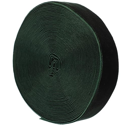 Veemoon 1Rolle DIY Veloursband Dunkelgrün Geschenkband für Dekoration Blumenverpackung und Bastelprojekte für Partys und Feiertage von Veemoon