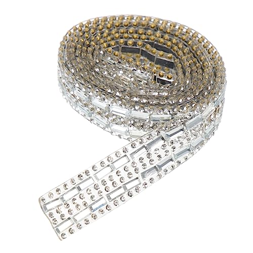 Veemoon 1Rolle Exquisites Strassband Selbstklebend für DIY Kleidung Breit für Gürtel Manschetten und Ausschnitte Verschönern Hochzeiten und Partys mit Elegantem von Veemoon