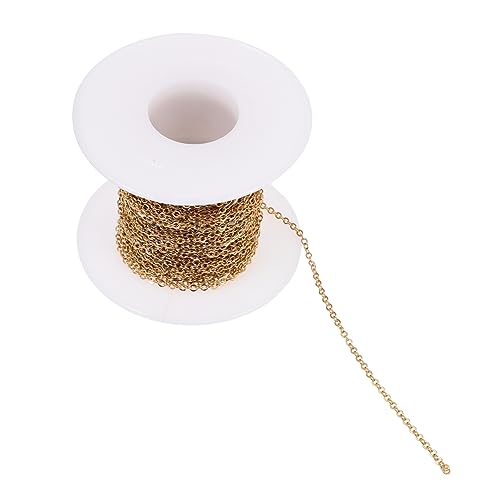 Veemoon 1Rolle Kettenmaterial Für DIY Schmuck Bastelkette Für Halskette Armband Schlüsselanhänger Und Mehr Hochwertige Glatte Oberfläche von Veemoon