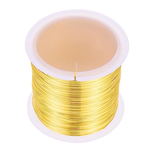 Veemoon 1Rolle Kupferdraht für DIY Schmuckherstellung Biegsamer Perlendraht für Armbänder und Bastelprojekte Handgefertigter Draht für Perlenarbeiten Goldfarbener Basteldraht Veemoon 1Rolle Kupferdraht für DIY Schmuckherstellung Biegsamer Perlendraht für Armbänder und Bastelprojekte Handgefertigter Draht für Perlenarbeiten Goldfarbener Basteldraht von Veemoon