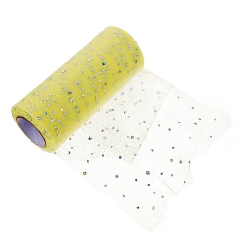 Veemoon 1Rolle Pailletten Tüllrolle Yards Leichtes DIY Material für Hochzeiten Partys Geschenkverpackungen und Handwerksprojekte für Blumendekoration von Veemoon