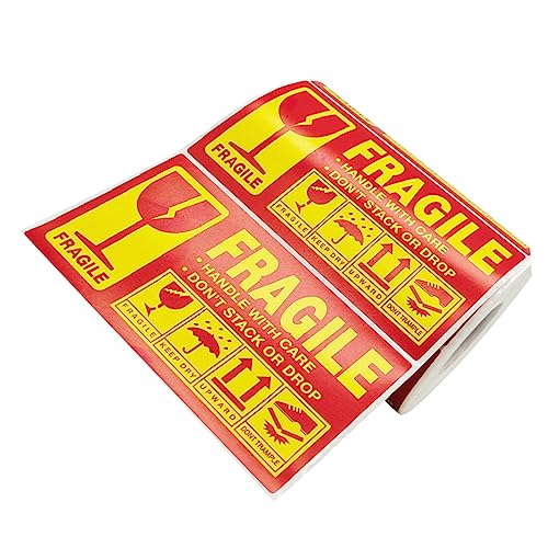 Veemoon 1Rolle Roll Fragile Warnetiketten Selbstklebende Versandaufkleber für Zerbrechliche Güter Handle With Care für Kartons Veemoon 1Rolle Roll Fragile Warnetiketten Selbstklebende Versandaufkleber für Zerbrechliche Güter Handle With Care für Kartons von Veemoon