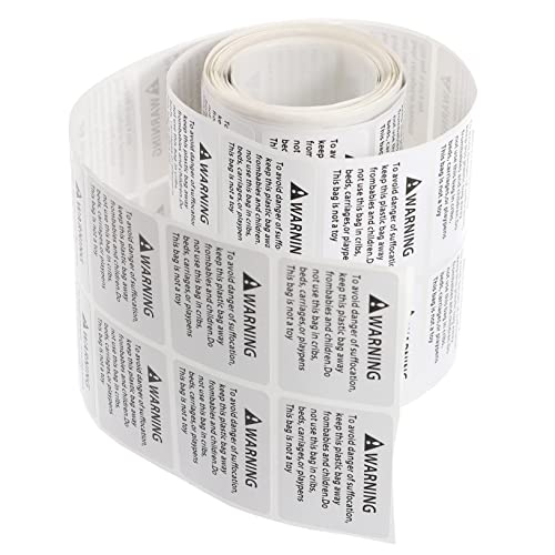 Veemoon 1Rolle Rollkleber Erstickungswarnetikett für Verpackungstaschen Selbstklebende Warnaufkleber Schutz von Kindern Beim Versand Veemoon 1Rolle Rollkleber Erstickungswarnetikett für Verpackungstaschen Selbstklebende Warnaufkleber Schutz von Kindern Beim Versand von Veemoon