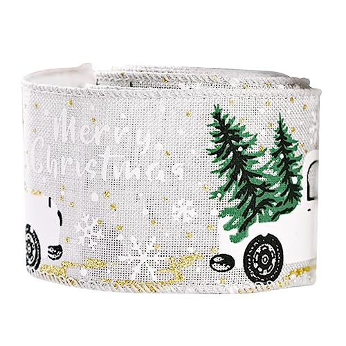 Veemoon 1Rolle Weihnachtsbaum Dekorationsband Hochwertiges DIY Geschenkband mit Festlichen Mustern Geschenkpäckchen Weihnachtsbaum und Festtagsdekoration Veemoon 1Rolle Weihnachtsbaum Dekorationsband Hochwertiges DIY Geschenkband mit Festlichen Mustern Geschenkpäckchen Weihnachtsbaum und Festtagsdekoration von Veemoon