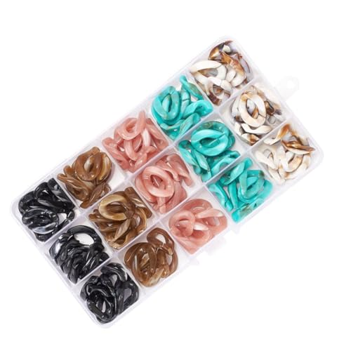 Veemoon 1Satz Acryl Schmuckring Set Candy Farben für DIY Armbänder und Mehr für Basteln und Schmuckherstellung von Veemoon