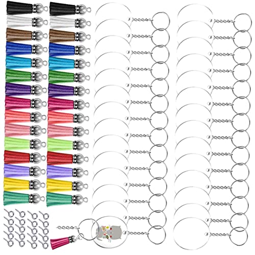 Veemoon 1Satz DIY Schlüsselanhänger Set mit Bunten Quasten und Klaren Acryl Rundplatten Teile für Projekte Zubehör für Bastelarbeiten und Schlüsselanhänger Veemoon 1Satz DIY Schlüsselanhänger Set mit Bunten Quasten und Klaren Acryl Rundplatten Teile für Projekte Zubehör für Bastelarbeiten und Schlüsselanhänger von Veemoon