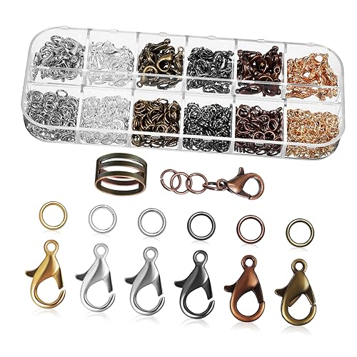 Veemoon 1Satz DIY Schmuckverschlüsse mit Karabinerhaken und Offenen Biegeringen für Armbänder Hautfreundliches Langlebig und Einfach zu Verwenden Veemoon 1Satz DIY Schmuckverschlüsse mit Karabinerhaken und Offenen Biegeringen für Armbänder Hautfreundliches Langlebig und Einfach zu Verwenden von Veemoon