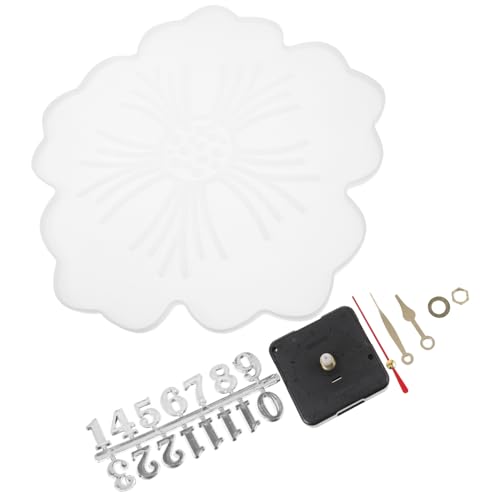 Veemoon 1Satz DIY Silikon Uhrform Blumenform Uhrwerk Gießform für Wanduhren für Kunsthandwerk und Persönliche Uhrwerk von Veemoon