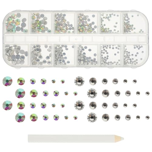 Veemoon 1Satz Flatback Nagelsteine mit Pickup Stift Strasssteine für Kreative Nagelkunst Geeignet für Natürliche und Falsche Nägel Vielseitig Einsetzbar für DIY Projekte Veemoon 1Satz Flatback Nagelsteine mit Pickup Stift Strasssteine für Kreative Nagelkunst Geeignet für Natürliche und Falsche Nägel Vielseitig Einsetzbar für DIY Projekte von Veemoon