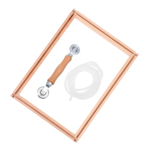 Veemoon 1Satz Häkelwerkzeug Einstellbarer Stickrahmen Buchenholz DIY Stickständer für Kreuzstich und Handarbeit für Kreative Projekte mit Freunden und Familie von Veemoon