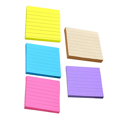Veemoon 1Satz Klebrige Notizbücher Mit Bunten Haftnotizen Fluoreszierend Fluoreszierend Kraftpapier Dunkellila Für Büro Schule Und Zuhause von Veemoon