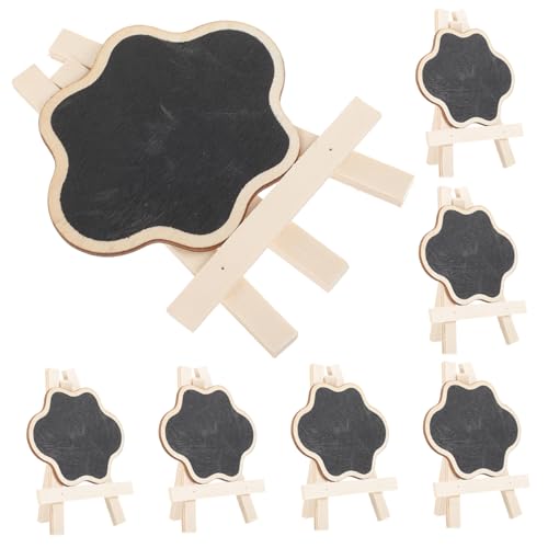 Veemoon 1Satz Mini Kreidetafeln Teile Holztafeln mit Wiederverwendbare Tafelschilder für Lebensmittel Tischdekoration Memo Boards für Präsentationen von Veemoon