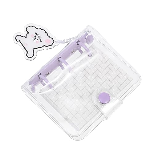 Veemoon 1Satz Mini Loose Leaf Notizbuch Ring Ordner mit Blättern DIY Scrapbook für Reisen Tägliche Notizen und Kreative Projekte mit Aufbewahrungstasche und Anhänger von Veemoon