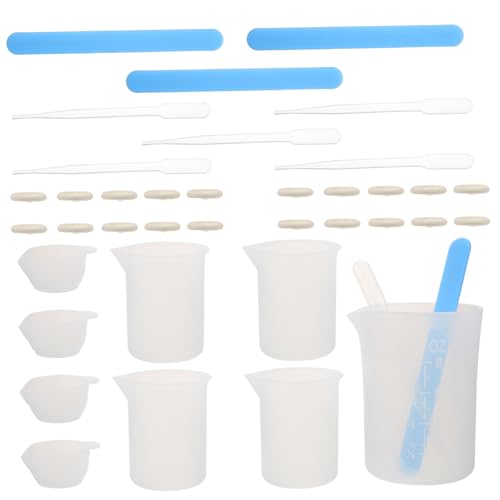 Veemoon 1Satz Mischbecher Set für Harz Teiliges DIY Werkzeug für Epoxidharz Einfach für Anfänger und Profis für Bastelprojekte und von Veemoon