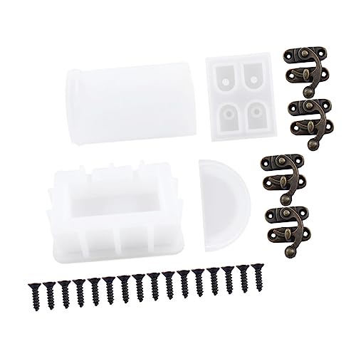 Veemoon 1Satz Silikonform für DIY Epoxidharz Aufbewahrungsbox Silikonform mit Zubehör Flexibles Design für Schmuck und Kunsthandwerk Lebensmittelecht von Veemoon