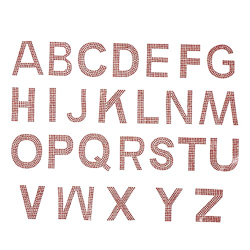 Veemoon 1Satz Strass Alphabet Aufnäher Patches zum Aufbügeln für DIY Kleidung Taschen und Bastelprojekte Dekorative Applikationen zur Individuellen Gestaltung von Veemoon
