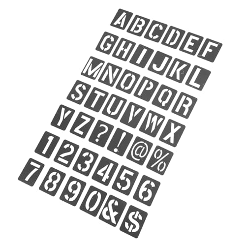 Veemoon 1Satz Teiliges Wiederverwendbarer Schablonen für Holzmalerei Buchstaben und Zahlenmuster für DIY Projekte und Heimdekoration Veemoon 1Satz Teiliges Wiederverwendbarer Schablonen für Holzmalerei Buchstaben und Zahlenmuster für DIY Projekte und Heimdekoration von Veemoon