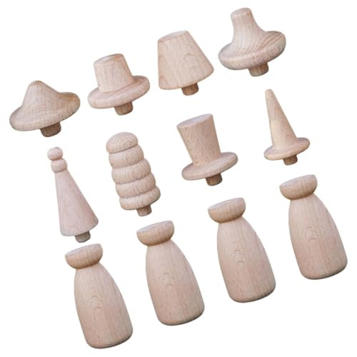 Veemoon 1Satz Unbemalte Holzklammerpuppen Teilig DIY Blanko Peg Puppen Holz Unvollendete Holzfiguren zum Bemalen und Basteln für Dekoration und Veemoon 1Satz Unbemalte Holzklammerpuppen Teilig DIY Blanko Peg Puppen Holz Unvollendete Holzfiguren zum Bemalen und Basteln für Dekoration und von Veemoon