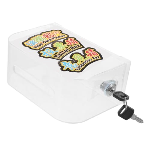Veemoon 1Satz Vorschlagsbox Mit Schloss Aus Acryl Geldkassette Für Fundraising Und Spenden Transparente Box Für Visitenkarten Und Anregungen Für Veranstaltungen Veemoon 1Satz Vorschlagsbox Mit Schloss Aus Acryl Geldkassette Für Fundraising Und Spenden Transparente Box Für Visitenkarten Und Anregungen Für Veranstaltungen von Veemoon