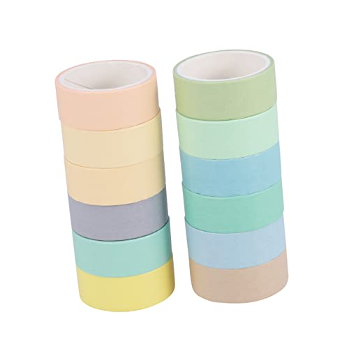 Veemoon 1Satz Washi Papierbänder Dekorative Aufkleber Klebeband für Geschenkverpackungen und DIY Projekte Macaron für Scrapbooking und Journaling von Veemoon
