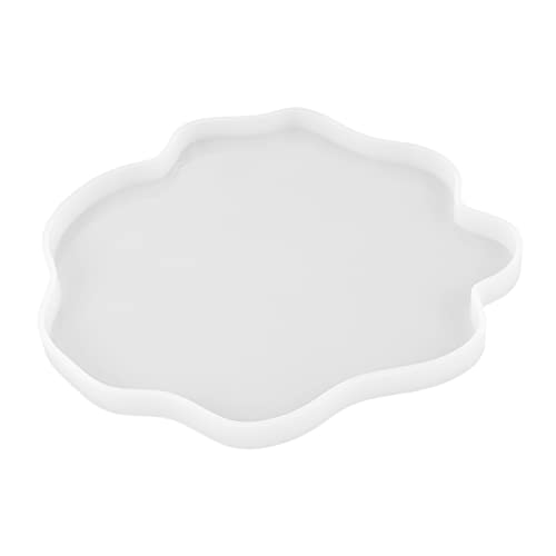Veemoon 1Stück DIY Kristall Epoxidharz Silikonform für Unregelmäßige Tischdekoration Untersetzer Form Hochwertigem Silikon für Cup Mats und Accessoires für Gießen von Veemoon