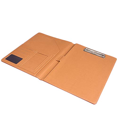 Veemoon 1Stück Dokumentenmappe aus Hochwertigem Leder mit Edelstahlclip Leicht und Tragbar zur Organisation von Unterlagen für Büro und Schule Braun ohne Notizblock Veemoon 1Stück Dokumentenmappe aus Hochwertigem Leder mit Edelstahlclip Leicht und Tragbar zur Organisation von Unterlagen für Büro und Schule Braun ohne Notizblock von Veemoon