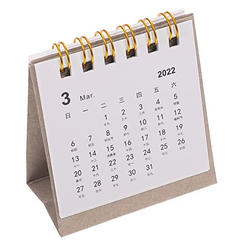 Veemoon 1Stück Mini Tischkalender Kreativer Stabiler Büro Desktop Kalender Platzsparend für Ihren Schreibtisch und Multifunktional als Planer und Notizblock von Veemoon