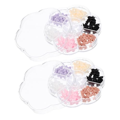 Veemoon 2 Boxen Boxen Schleifen Nagel Charms Kleine DIY Nagelkunst Anhänger Dekorative Schleifen Nail Art Schmuck für Frauen und Mädchen Nageldekoration für Maniküre von Veemoon
