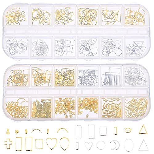 Veemoon 2 Boxen DIY Nagel Dekorationen aus Zinklegierung Boxen mit Verschiedenen Designs für Kreative Nagelkunst für Maniküre und Nageldesign für Anfänger und Profis Veemoon 2 Boxen DIY Nagel Dekorationen aus Zinklegierung Boxen mit Verschiedenen Designs für Kreative Nagelkunst für Maniküre und Nageldesign für Anfänger und Profis von Veemoon