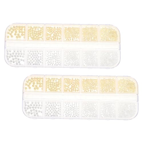 Veemoon 2 Boxen Nail Art Perlen Boxen Sortiert Metallische Gold Silber Beads Für Nagel Schmuck DIY Maniküre Caviar Charms Kreative Naildesigns Veemoon 2 Boxen Nail Art Perlen Boxen Sortiert Metallische Gold Silber Beads Für Nagel Schmuck DIY Maniküre Caviar Charms Kreative Naildesigns von Veemoon