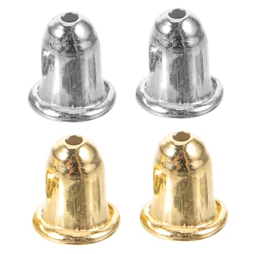 Veemoon 2 Paare Ohrstecker Verschluss Silber DIY Ohrschmuck Zubehör Schraubverschluss Ohrring Stopper Frauen Schmuckherstellung Allergiefrei Langlebig von Veemoon