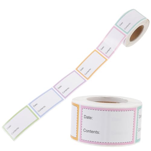Veemoon 2 Rollen Ablösbare Lebensmittelaufkleber Kleine Selbstklebende Etiketten für Aufbewahrungsbehälter Wiederverwendbare Gefrieretiketten zum Beschriften Praktisch für Küche und Veemoon 2 Rollen Ablösbare Lebensmittelaufkleber Kleine Selbstklebende Etiketten für Aufbewahrungsbehälter Wiederverwendbare Gefrieretiketten zum Beschriften Praktisch für Küche und von Veemoon