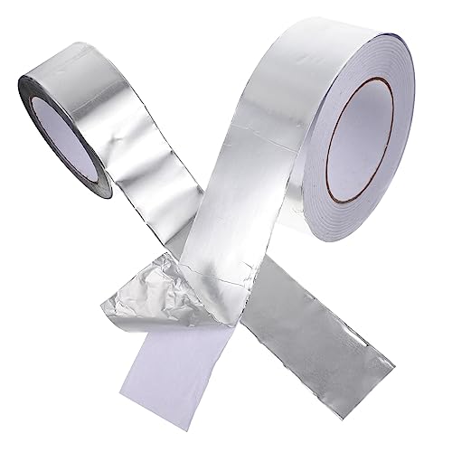 Veemoon 2 Rollen Aluminium Folienklebeband Set Wasserdichtes Hitzebeständiges Klebeband für Küche Isolierung Reparaturen Stark Haftend Rückstandsfrei Vielseitig Einsetzbar von Veemoon