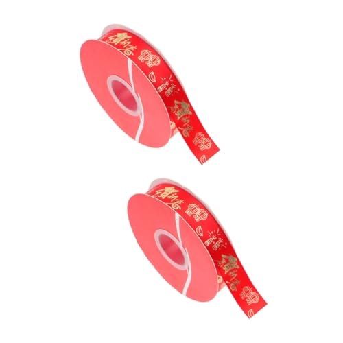 Veemoon 2 Rollen Chinesisches Festtags Geschenkband Hochwertiges Baumwollband für Frühlingsfest Geschenkverpackung Langlebig und Reißfest für Feierliche Anlässe und Dekorationen Veemoon 2 Rollen Chinesisches Festtags Geschenkband Hochwertiges Baumwollband für Frühlingsfest Geschenkverpackung Langlebig und Reißfest für Feierliche Anlässe und Dekorationen von Veemoon