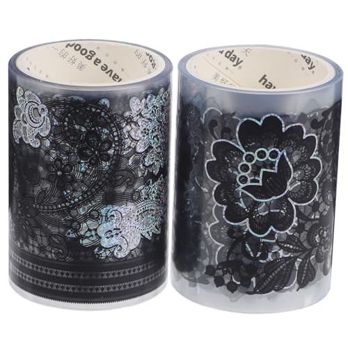 Veemoon 2 Rollen Dekoratives Spitze Klebeband Pet Klebeband mit Silberprägung Vielseitig Klebend für DIY Scrapbooking Handwerk Fotoalbum Verzierung Veemoon 2 Rollen Dekoratives Spitze Klebeband Pet Klebeband mit Silberprägung Vielseitig Klebend für DIY Scrapbooking Handwerk Fotoalbum Verzierung von Veemoon