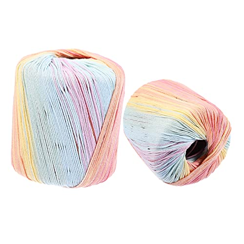 Veemoon 2 Rollen Diy Baumwollgarn Handgefertigtes Strickseil für Bastelmaterialien Farbenfroh und Langlebig für Kreative Projekte und Handarbeit Veemoon 2 Rollen Diy Baumwollgarn Handgefertigtes Strickseil für Bastelmaterialien Farbenfroh und Langlebig für Kreative Projekte und Handarbeit von Veemoon