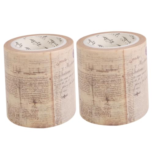 Veemoon 2 Rollen Gothic Style Washi Tape Breites Dekoratives Klebeband für Scrapbooking DIY Basteln Geschenkverpackung Notizbücher Selbstklebend Rückstandsfrei Entfernbar von Veemoon