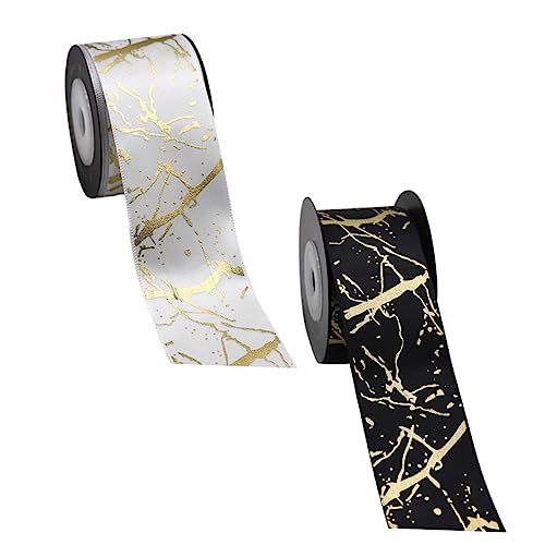 Veemoon 2 Rollen Hochwertiges Polyester geschenkband Breit Bronzefarbenes und Cremefarbenes Heißpräge bouquet dekorationsband Wiederverwendbar für Geburtstags Festverpackungen Veemoon 2 Rollen Hochwertiges Polyester geschenkband Breit Bronzefarbenes und Cremefarbenes Heißpräge bouquet dekorationsband Wiederverwendbar für Geburtstags Festverpackungen von Veemoon