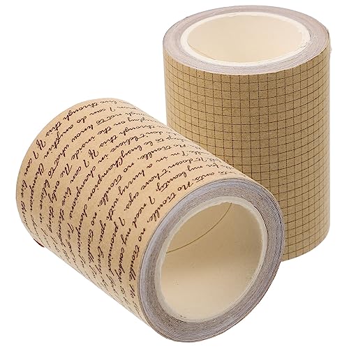 Veemoon 2 Rollen Klebeband aus Kraftpapier dekorativ Papier Klebeband Dekorationsband von Veemoon