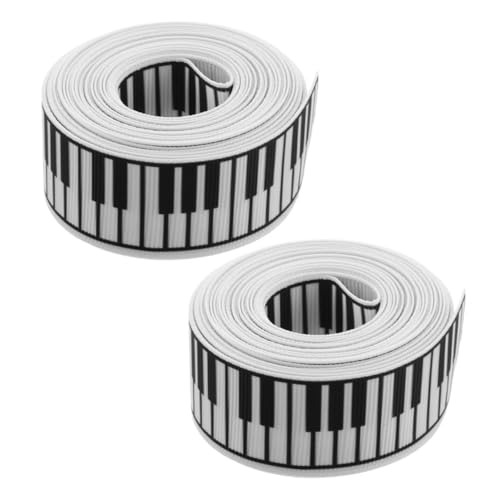Veemoon 2 Rollen Musikhandwerksband Geschenkband Verpackungsband breites Band Partydekoration zum Thema Musik Schleife bedruckt Musterband Partydekorationen Polyester Veemoon 2 Rollen Musikhandwerksband Geschenkband Verpackungsband breites Band Partydekoration zum Thema Musik Schleife bedruckt Musterband Partydekorationen Polyester von Veemoon