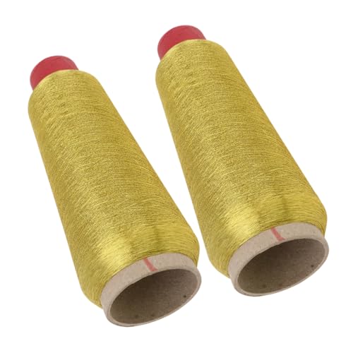 Veemoon 2 Rollen Nähmaschinen Stickgarn Glitzer Nähmaschinengarn Set Metallisch Reflektierendes Bastelgarn Nähzubehör Garn Zum Nähen Von Haaren Häkelgarn Goldenes Polyester Veemoon 2 Rollen Nähmaschinen Stickgarn Glitzer Nähmaschinengarn Set Metallisch Reflektierendes Bastelgarn Nähzubehör Garn Zum Nähen Von Haaren Häkelgarn Goldenes Polyester von Veemoon