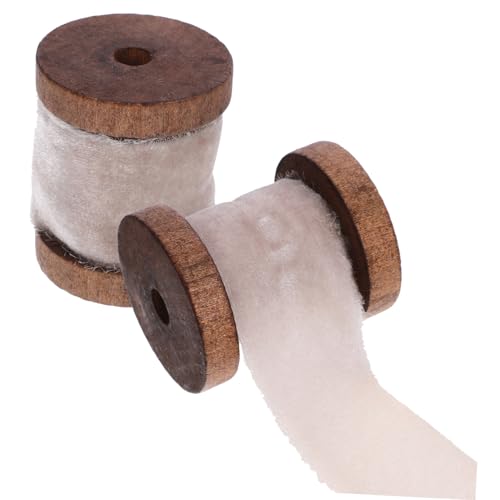 Veemoon 2 Rollen Polyester Geschenkband pro Feines Bastelband mit Rauer Vielseitiges Dekorationsband für Blumenverpackung DIY Geschenkverpackung Leichte und Langlebige Stoffbänder von Veemoon